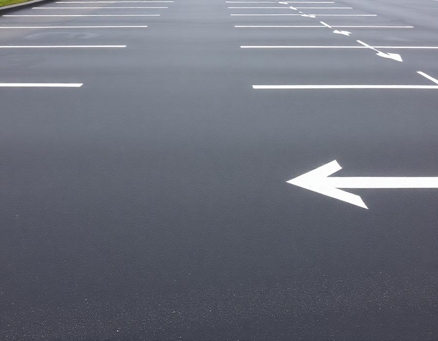 Church Parking Lot after striping
