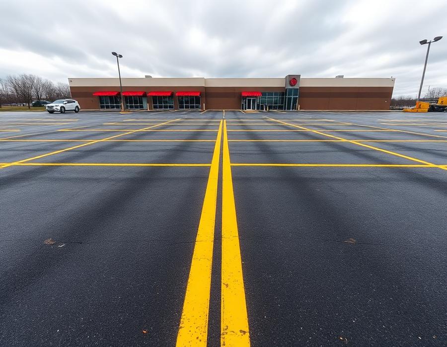 Commercial Property after striping