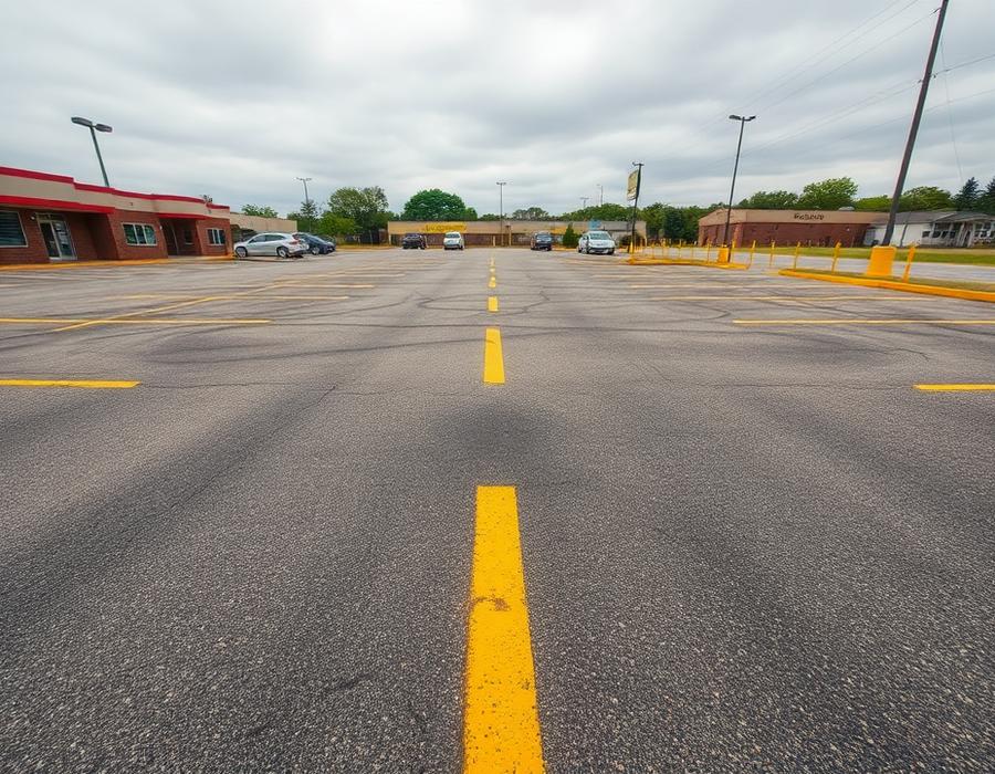Commercial Property before striping